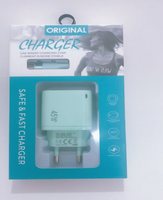 Chargeur mural rapide GaN CE FCC Rohs Mint EU Plug A+C PD45W avec câble tressé C vers C pour iPad/iPhone, ordinateur portable et appareil photo
