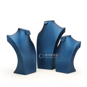 Busto de maniquí de MDF premium con cubierta de PU para exhibición de collares, pedido al por mayor, tamaño personalizado para joyerías y marcas - Product Image 2