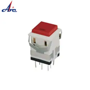 High Quality KD2-21 Push Button Switch Square Head On-On Latching Function Illuminated Square Push Button Switches