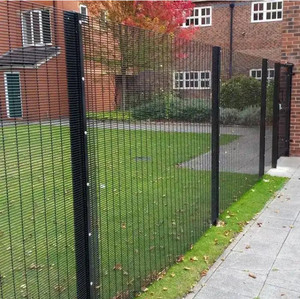 Approvisionnement d'usine 2d double fil en acier galvanisé panneau de treillis soudé 868 clôture soudée double fil clôture clôture de jardin - Product Image 6