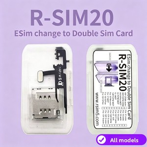 Adaptador de Tarjeta SIM Dual R-SIM20 para 12-17 con Lector ESIM, Cable Flexible y Soporte para Bandeja SIM - Product Image 1