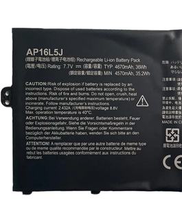 7.7V/36WH ยี่ห้อใหม่ AP16L5J แบตเตอรี่สำหรับเอเซอร์ <span class=keywords><strong>SF514</strong></span>-<span class=keywords><strong>52T</strong></span> Spin 1 SP111-32N Swift 5 <span class=keywords><strong>SF514</strong></span>-<span class=keywords><strong>52T</strong></span> - Product Image 3