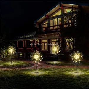 Ngoài trời trang trí sân vườn chiếu sáng dây đồng Micro 120 LED lễ hội Giáng sinh năng lượng mặt trời pháo hoa ánh sáng