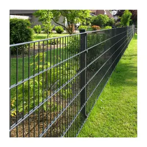 Factory Directly Wholesale Sturdy Double Wire Decorative Security Panel Fence With All Accessories Easy Installation