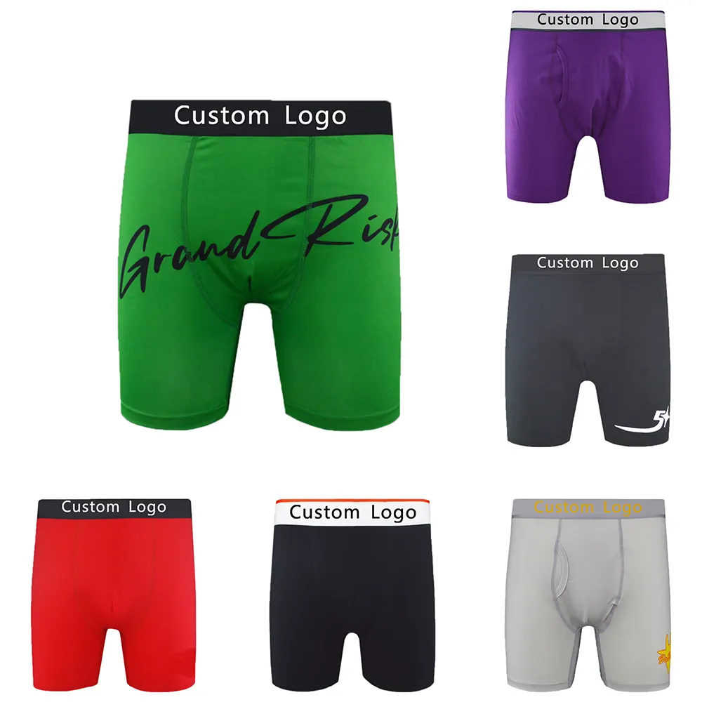 Comfortable Wholesale Custom Logo Factory Underwear Boxer Man 100% Cotton High Quality Breathable Boxer Briefs Man