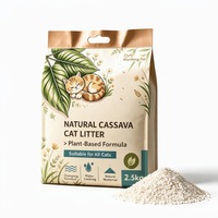 Litière pour chat en manioc en gros, prix avantageux, agglomération rapide, sans poussière, approvisionnement direct usine, sable pour animaux de compagnie