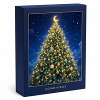 Puzzle Natal Kustom Terlaris 500 1000 Potong Puzzle Jigsaw Karton Biru untuk Hadiah