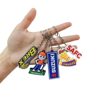 Cadeau promotionnel, porte-clés en caoutchouc souple personnalisé avec logo, design créatif, chaîne en métal pour la publicité - Product Image 3