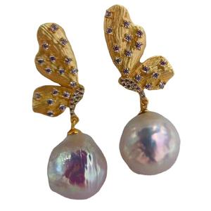 Accesorio de Plata S925 para DIY con Perlas, Cuentas Redondas de 8-12 mm, Estilo Lazo de Mariposa 21588, Gancho Vacío para Pendientes, Pendientes Colgantes de Moda - Product Image 5