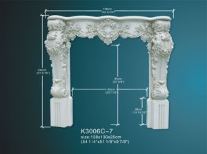 अमेरिकी शैली शास्त्रीय पु फायरप्लेस मेंटल सफेद या रंग अनुकूलित पॉलीयूरेथेन फायरप्लेस हल्के वजन कम लागत आसान स्थापित - Product Image 2