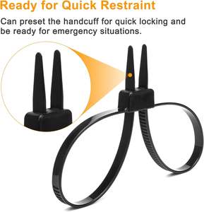 Hoge Sterkte Zelfsluitende Plastic Nylon Dubbele Ritssluiting Handboeien Te Koop Kabelbinders - Product Image 2