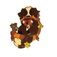 Insigne de chien anime en métal en alliage de zinc sur mesure insigne de broche en métal émaillé doux dur de dessin animé