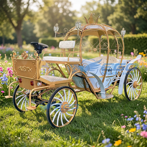 Outdoor Electric Horseless Pumpkin Cinderella Carriage Horse <b>Pulled</b> Outdoor Wedding Sightseeing Dual Function Carriage - Product Image 1
