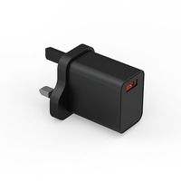 Chargeur mural USB-C PD20W avec prise EU/US/UK/AU, port USB-C, charge rapide, protection OVP/OCP, adaptateur pour iPhone 15/16/17