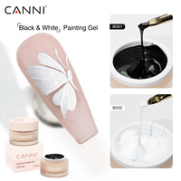 CANNI Gel de Uñas de Alta Calidad, Nueva Serie, 10g, 3 en 1, Base, Capa Superior, Gel Acrílico Duro, Uso Profesional en Salón, Tamaño Grande, Gel UV
