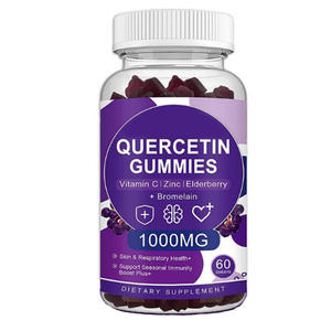 <span class=keywords><strong>Gummies</strong></span> de Quercétine 60 unités avec Vitamine C, Zinc, Sureau et Bromélaïne pour le Soutien Immunitaire, Exportation Transfrontalière, Bouteille, Chine Continentale - Product Image 5