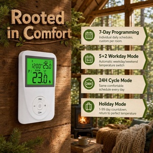Termostato Digital Programable OEM SPDT para Calefacción y Refrigeración, Precisión <span class=keywords><strong>de</strong></span> 0.1°C, Pantalla LCD, 6 Periodos, Temporizador <span class=keywords><strong>de</strong></span> 7 Días para Sistema <span class=keywords><strong>de</strong></span> Caldera - Product Image 2