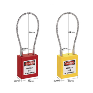 Candado de Seguridad Industrial de Nylon PA de 6 mm con Certificación ROHS, Candado de Cable con Doble Llave para Bloqueo y Etiquetado - Product Image 5