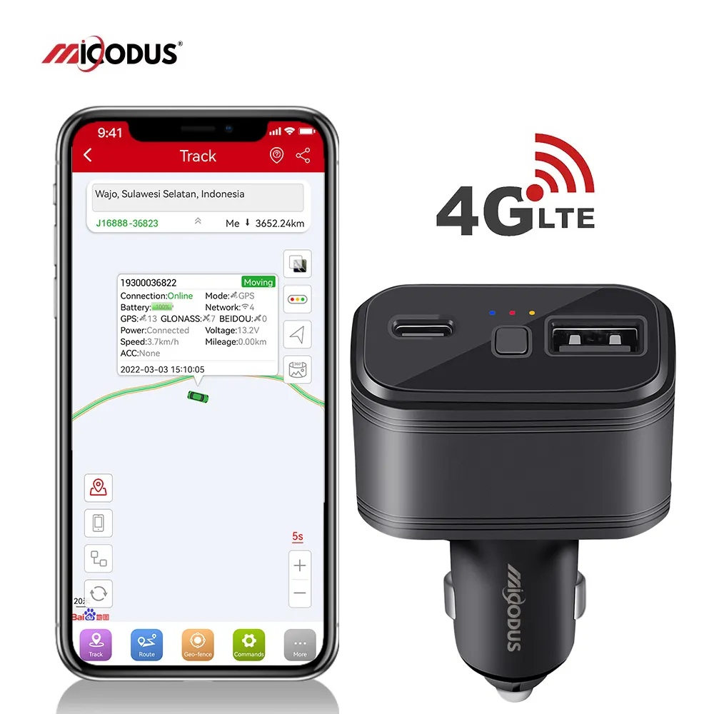 Micodus MV77G kamyon bulucu mikrofon SOS araç 4G Gps takip cihazı Mini USB sigara çakmağı araba şarjı Gps izci