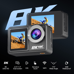 Ausek Camera hành động thể thao 8K Camera Xe Đạp Độ nét cao EIS chống rung màn hình kép điều khiển từ xa độ phân giải video - Product Image 5