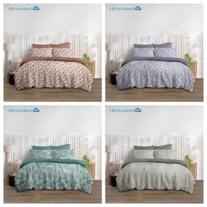 Set Copripiumino di Lusso Cloudland in Poliestere Ecologico Tinto in Filo Geometrico, Jacquard, Misura King, 3 Pezzi, Per Tutte le Stagioni - Product Image 3