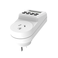 Enchufe Inteligente Digital Wattsave Industrial y Doméstico, 240V 10A, Enchufe Australiano con Autoconexión a Tierra, Programación Diaria/Semanal