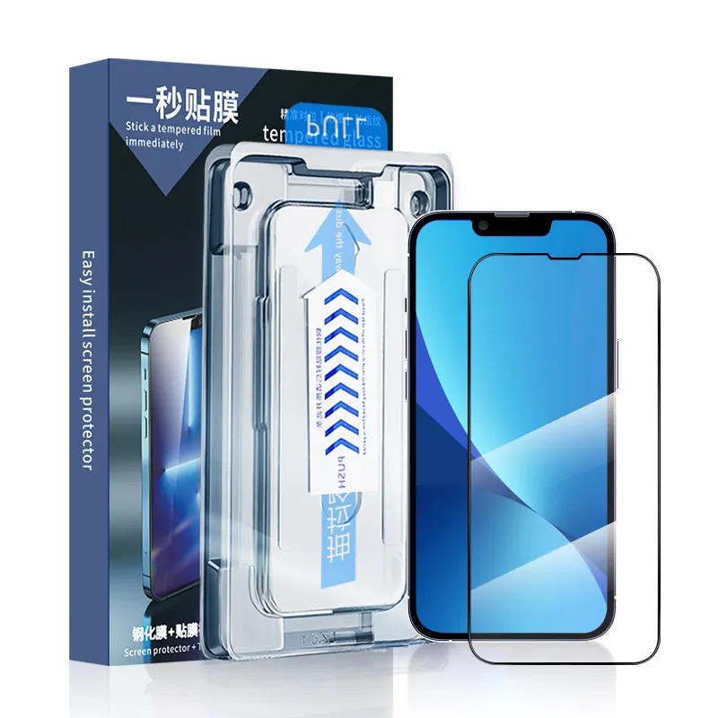 Remoção de poeira fácil instalar 9H protetor de tela de vidro temperado para iphone 15, para iphone 15 pro max mais 14 13 vidro proteção