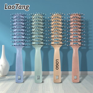 Profissional Bola Derretado Cerdas Oco Vent Escova De Cabelo Personalizado Black Hair Salon Escova Para Homens Cabelos Curtos Quick Blow Secagem - Product Image 1