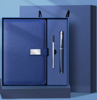 Kit coffret cadeau bureau d'affaires avec logo personnalisé carnet de notes de luxe en cuir avec stylo