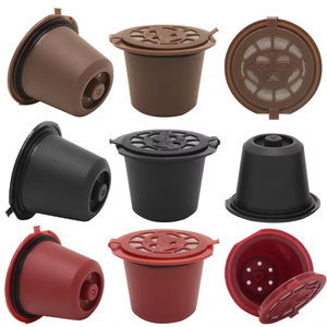 Lot de 5 tasses réutilisables avec filtre, <span class=keywords><strong>capsules</strong></span> de café en plastique, dosettes de café rechargeables pour machines <span class=keywords><strong>Nespresso</strong></span> - Product Image 2