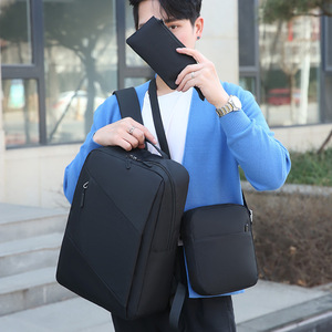 Cross-border Business Men's <b>Backpack</b> Advanced Sense Travel Three-piece <b>Backpack</b> Lightweight Schoolbag Waterproof - Product Image 2