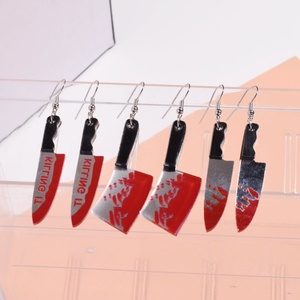 Orecchini a Forma di Coltello da <span class=keywords><strong>Cucina</strong></span> Esagerati e Divertenti per Donne, Gioielli per Feste di Halloween - Product Image 3