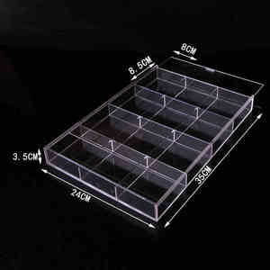 Custom Clear Transparent <strong>Acrylic</strong> 12 24 30 Grids Necklaces Ring Bracelet <strong>Storage</strong> Box Cases <strong>Storage</strong> <strong>Acrylic</strong> Display Jewelry Box - Product Image 4