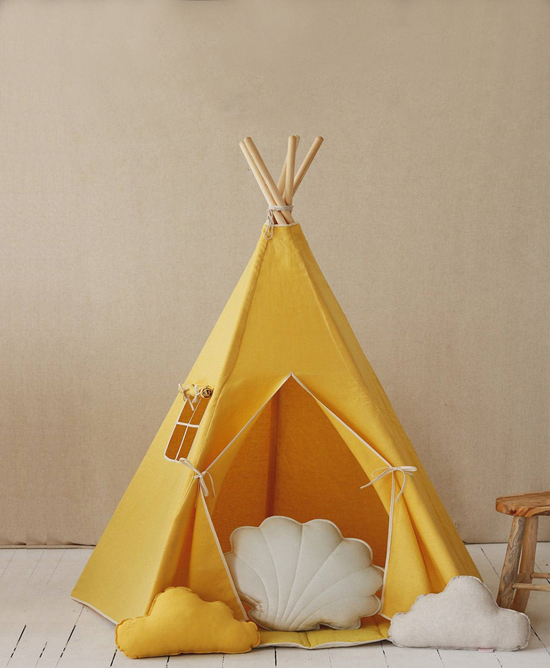 5 pole-yellow-each size 110cm,high 165cm