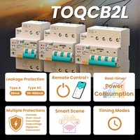 Disjoncteur intelligent Wi-Fi RCBO Tuya 30mA 10KA 2P/3P/4P pour usage industriel et domestique avec protection contre les fuites et contrôle à distance Chayo