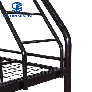 Прочная металлическая двухъярусная кровать для детской комнаты, размер <span class=keywords><strong>Twin</strong></span> Over Full, с сетчатым основанием из стали - Product Image 5