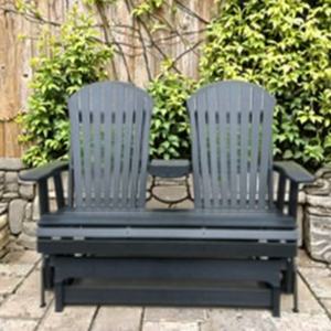 Moderno HDPE Adirondack silla reclinable Casual para playa Villa patio al aire libre deslizamiento tándem sillas muebles de exterior - Product Image 1