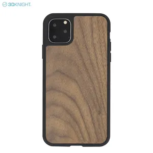 Funda de teléfono móvil de madera de nogal, cubierta de teléfono en blanco para iPhone 11 XI