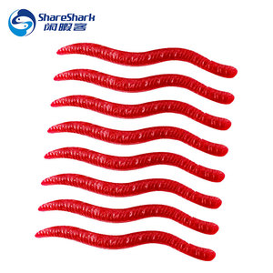 50pcs / Pacchetto Morbido Di Pesca Worm Soft Esche T-Coda Artificiale Esche Bass Silicone Esche Da Pesca