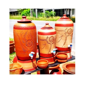 Vaisselle à eau en terre cuite écologique, style classique, grande capacité, poterie artisanale naturelle, garde l'eau fraîche et saine - Product Image 4