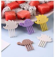 Fourchettes mignonnes en forme d'animaux pour enfants, accessoires pour boîte à lunch et bento, écologiques, qualité alimentaire, mini 3-6 cm, rentrée scolaire