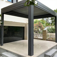 Pergola en aluminium à toit à lames orientables résistant au vent, best-seller, pavillon extérieur pour usage commercial