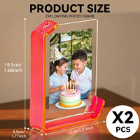 Lancement d'un nouveau produit : Cadre photo en acrylique coloré avec support, cadre photo 3D pour la décoration de la maison et du bureau.