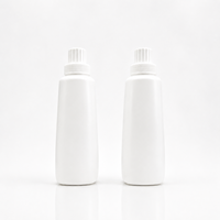 Grande bouteille de détergent à lessive blanche en HDPE de 1 L (34 oz) avec bec verseur de précision et bouchon doseur transparent anti-fuite