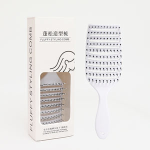 Peine de masaje personalizado colorido para mujer Cómodo Nylon suave con superficie esmerilada Mango de ABS Cepillo de pelo para desenredar - Product Image 4