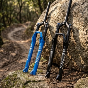 Horquilla de Aire para Bicicleta de Montaña TOSEEK con Ajuste de Rebote y Bloqueo Manual para Ruedas de 26, 27.5 y <span class=keywords><strong>29</strong></span> <span class=keywords><strong>Pulgadas</strong></span>, Dirección Cónica, 100x9mm, Construcción en Aleación - Product Image 1