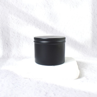 Pot cosmétique vide en aluminium noir mat de 60 ml (2 oz) avec couvercle à vis en métal rond, 60 g, avec impression sérigraphique
