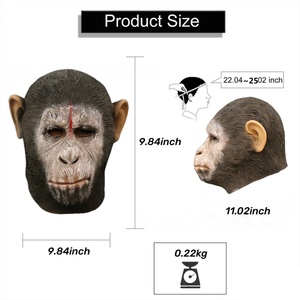 <span class=keywords><strong>Gorilla</strong></span> <span class=keywords><strong>maschera</strong></span> per la palla di Halloween Horror finta Cosplay di simulazione in lattice auricolare per le decorazioni del partito - Product Image 3