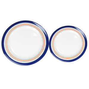Marin Basics, набор посуды из меламина с полосками, темно-синяя посуда, набор тарелок для ужина и десерта - Product Image 2