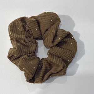 Vente en gros de chouchous en tissu velours côtelé noir avec strass scintillants et diamants, attaches pour <span class=keywords><strong>cheveux</strong></span> pour filles - Product Image 6